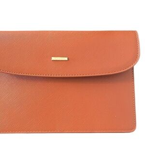 BROWN CLUTCH, WRISTLET WITH WRIST STRAP—NEW